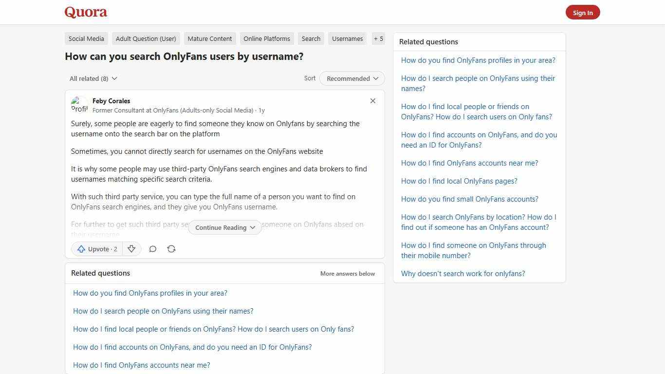 How to search OnlyFans users by username - Quora